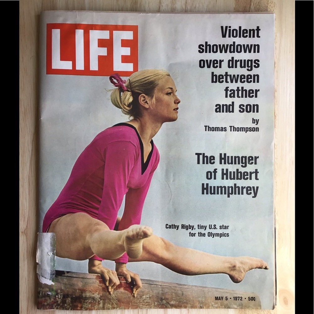 1972 Vintage Life Magazine with Olympian Gymnast Cathy Rigby